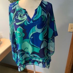 Chico’s Multi Colored Poncho with Tank